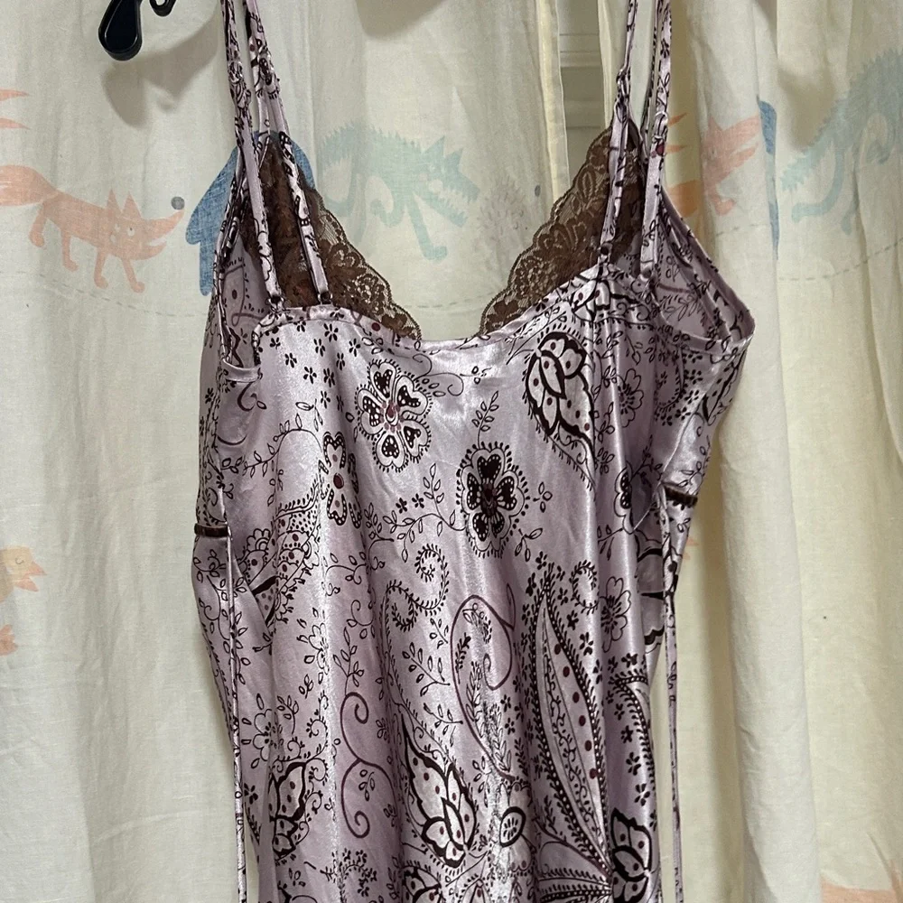 Linea Donatella Pink Paisley Chemise Slip M - Picture 6 of 6